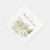 Provence Elegant Chateau French Country Bridal  スタンダードランチョンナプキン (角)