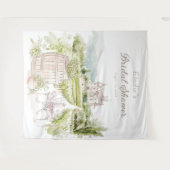 Provence Elegant Chateau French Country Bridal タペストリー (正面(横))