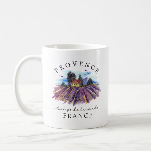 Provence France – Lavender Fields コーヒーマグカップ (左)