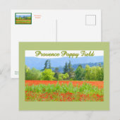 PROVENCE FRANCE POPPY FIELD ポストカード (正面/裏面)