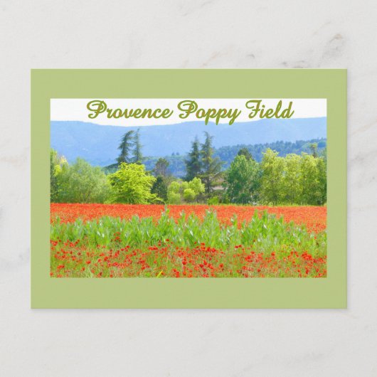 PROVENCE FRANCE POPPY FIELD ポストカード (正面)