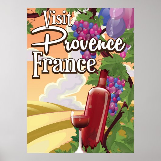 Provence France Vineyard旅行ポスター ポスター (正面)