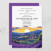 Provence France Wedding Invitation Retro 招待状 (正面/裏面)