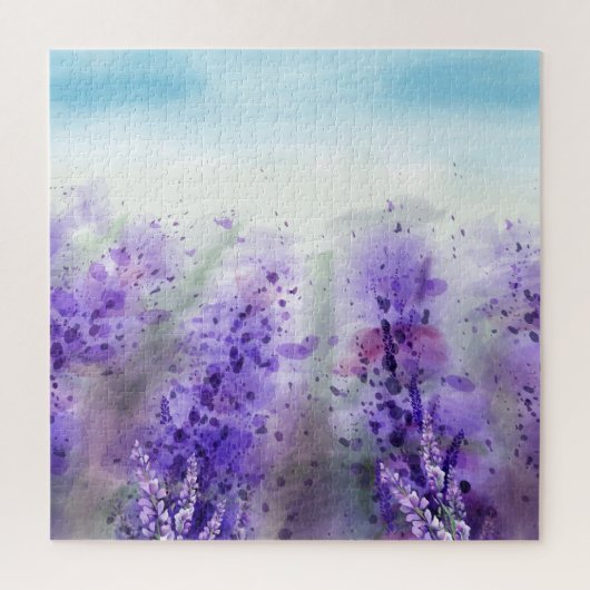 Provence Lavender:ヴィンテージ水彩場 ジグソーパズル (縦)