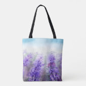 Provence Lavender:ヴィンテージ水彩場 トートバッグ (裏面)