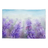 Provence Lavender:ヴィンテージ水彩場 枕カバー (裏面)