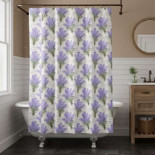 Provence Lavender Bunches Shower Curtain シャワーカーテン