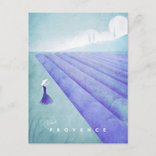 Provence Vintage Travel Poster – アートポストカード ポストカード (正面)