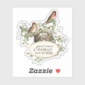 Proverb鳥フランスの巣の審美雑誌のシール シール (シート)