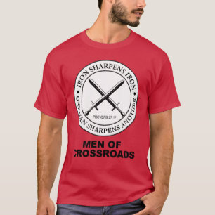 Proverb 27:17鉄は十字路の鉄の男性を鋭くする tシャツ