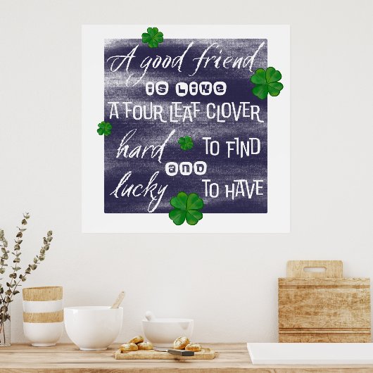 Proverbe sur l'amitie – 友情の諺 ポスター (キッチン)