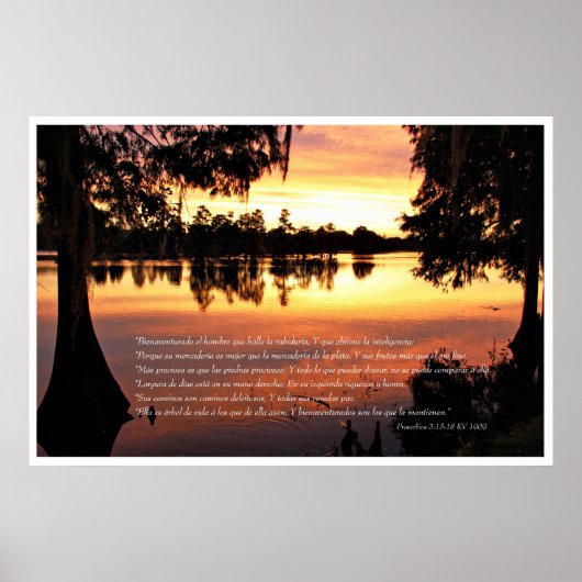 Proverbios 3: 13-18コンアルボレス ポスター (正面)