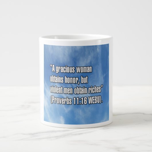 Proverbs 11:16 WEBU Mug ジャンボコーヒーマグカップ (正面)