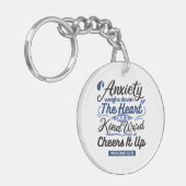 Proverbs 12:25 Bible Verse – Kind Word Art キーホルダー (正面左)