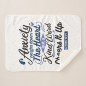 Proverbs 12:25 Bible Verse – Kind Word Art シェルパブランケット (正面(横))