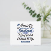 Proverbs 12:25 Bible Verse – Kind Word Art シーズンポストカード (スタンド正面)
