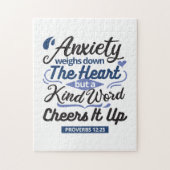 Proverbs 12:25 Bible Verse – Kind Word Art ジグソーパズル (縦)