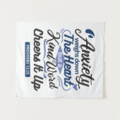 Proverbs 12:25 Bible Verse – Kind Word Art タペストリー (正面(横))