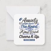 Proverbs 12:25 Bible Verse – Kind Word Art ノートカード (正面)