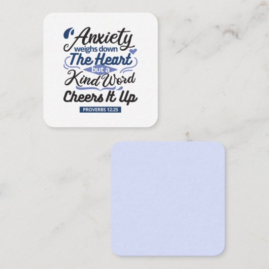 Proverbs 12:25 Bible Verse – Kind Word Art ノートカード (正面/裏面)