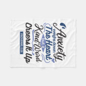 Proverbs 12:25 Bible Verse – Kind Word Art フリースブランケット (正面(横))