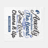 Proverbs 12:25 Bible Verse – Kind Word Art フリースブランケット (正面(横))