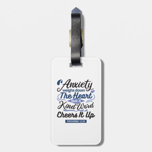 Proverbs 12:25 Bible Verse – Kind Word Art ラゲッジタグ (裏面縦)