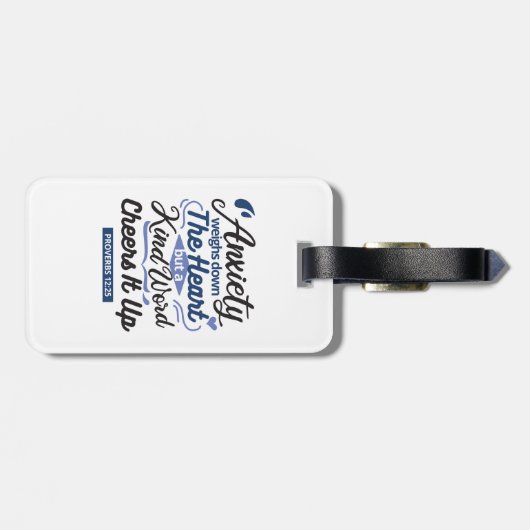 Proverbs 12:25 Bible Verse – Kind Word Art ラゲッジタグ (裏面横)
