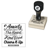 Proverbs 12:25 Bible Verse – Kind Word Art ラバースタンプ (押印)