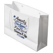 Proverbs 12:25 Bible Verse – Kind Word Art ラージペーパーバッグ (正面アングル)