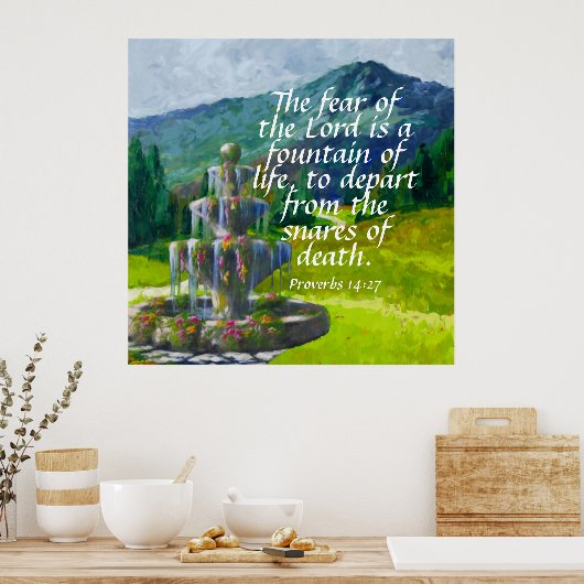 Proverbs 14:27  ポスター (キッチン)