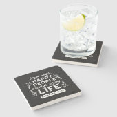 Proverbs 15:15のキリスト教の励ましの引用句 ストーンコースター (横)