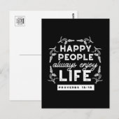Proverbs 15:15のキリスト教の励ましの引用句 ポストカード (正面/裏面)