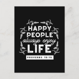 Proverbs 15:15のキリスト教の励ましの引用句 ポストカード