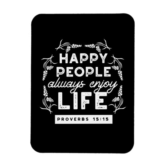 Proverbs 15:15のクリスチャン名言 マグネット (縦)