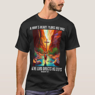 Proverbs 169 Bible Verse Hiking The Narrows Christ Tシャツ