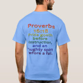 Proverbs 16:18 improved tシャツ (裏面)