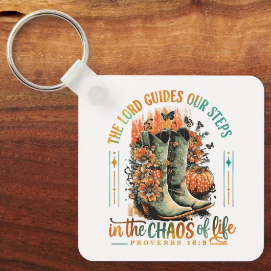 Proverbs 16:9 キーホルダー (正面)