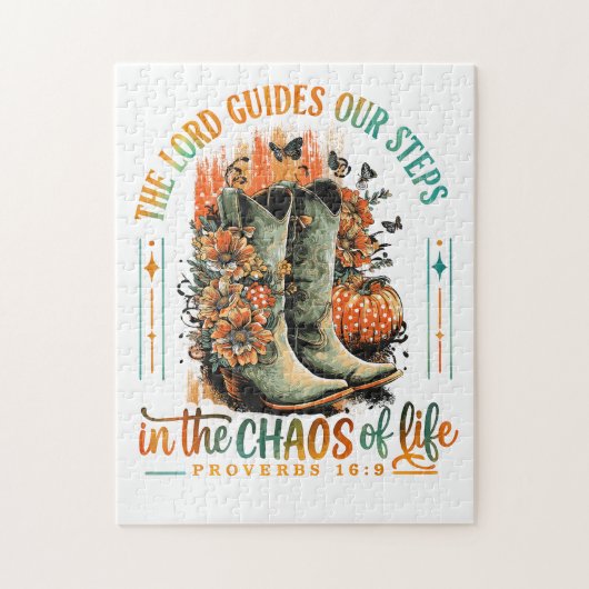 Proverbs 16:9  ジグソーパズル (縦)