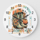 Proverbs 16:9  ラージ壁時計 (正面)