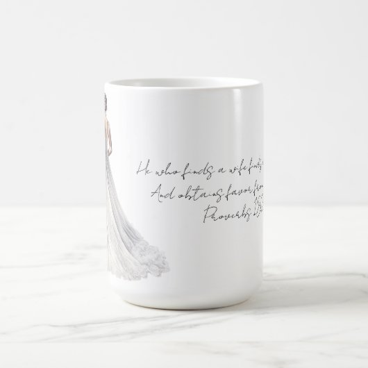 Proverbs 18:22 Wedding Coffee Mug コーヒーマグカップ (中央)