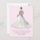 Proverbs 18:22 Wedding Greeting Card ポストカード (正面/裏面)