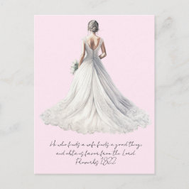 Proverbs 18:22 Wedding Greeting Card ポストカード