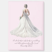 Proverbs 18:22 Wedding Greeting Card マグネット (正面)