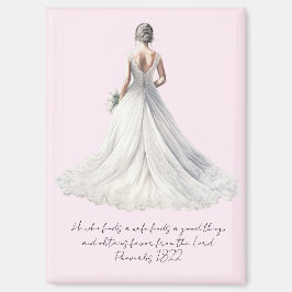 Proverbs 18:22 Wedding Greeting Card マグネット