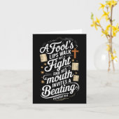 Proverbs 18 6 _ Bible Verse  カード (黄色い花)