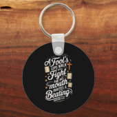 Proverbs 18 6 _ Bible Verse  キーホルダー (正面)