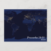 Proverbs 19 21計画聖なる書物、 経典メモリカード ポストカード (裏面)