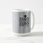 Proverbs 27:17 Iron Sharpens Iron Mug, Gift Cup コーヒーマグカップ (正面右)