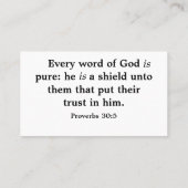 Proverbs 30:5 名刺 (裏面)